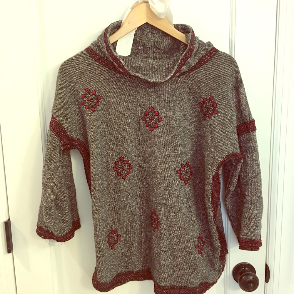 3/4 sleeve flowy lucky brand sweater